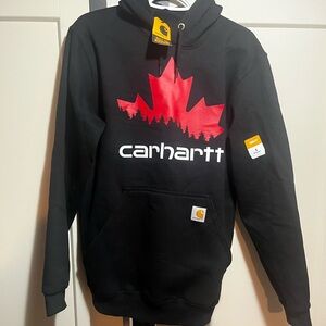Carhartt Black Hoodie with Red Maple Design brand new with tags